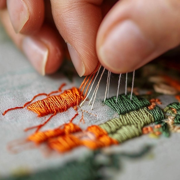 Próbki haftu na zbliżeniu